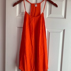 Spaghetti strap racer back orange top